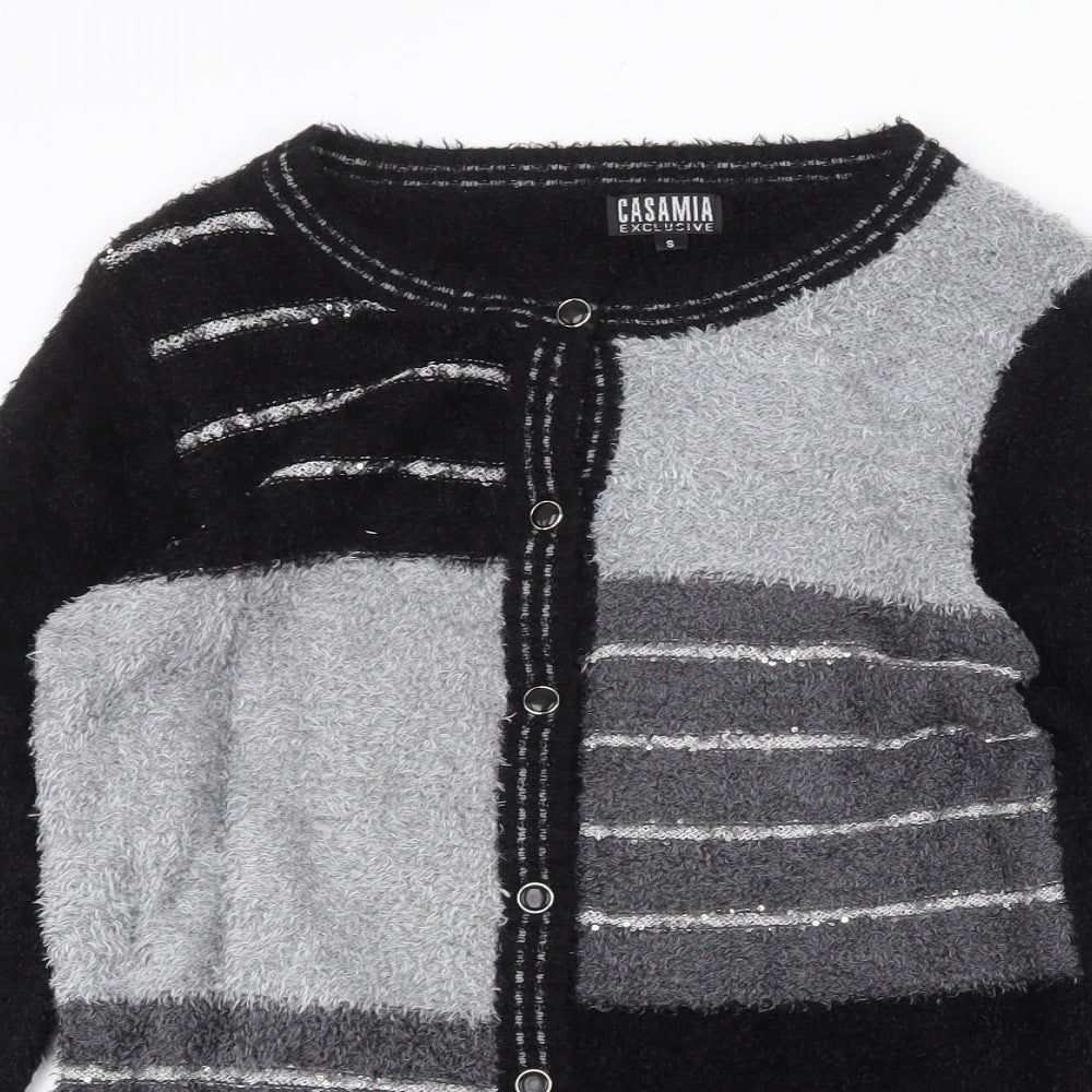 Womens UK Size S Casamia Black Cardigan Jumper