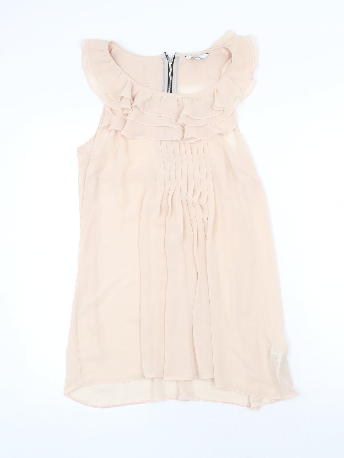 Womens UK Size 12 New Look Beige Basic Blouse