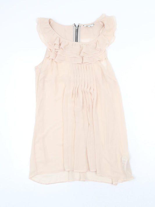 Womens UK Size 12 New Look Beige Basic Blouse