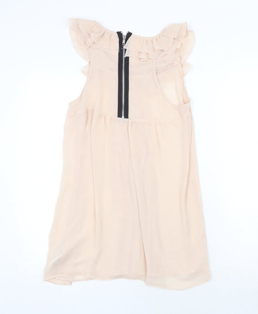 Womens UK Size 12 New Look Beige Basic Blouse