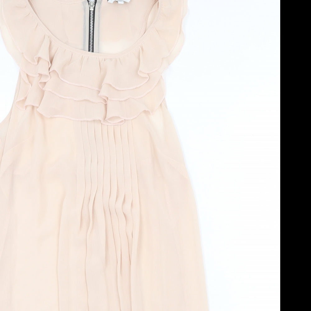 Womens UK Size 12 New Look Beige Basic Blouse