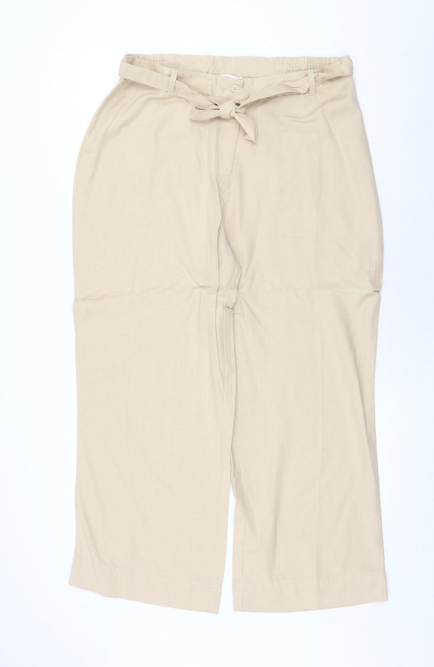 Womens UK Size 18 Casual Comfort Regular Fit  Beige Trousers