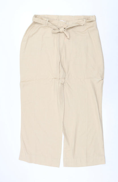 Womens UK Size 18 Casual Comfort Regular Fit  Beige Trousers