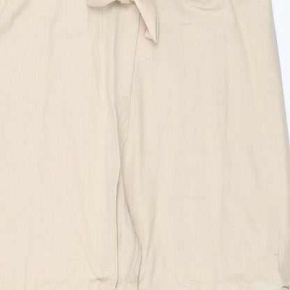 Womens UK Size 18 Casual Comfort Regular Fit  Beige Trousers
