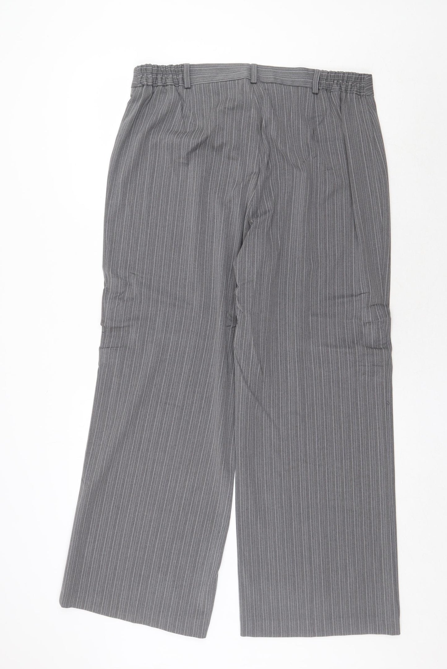 Womens UK Size 18 Agenda Regular Fit Dress Pants Grey Trousers