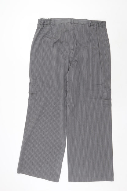 Womens UK Size 18 Agenda Regular Fit Dress Pants Grey Trousers