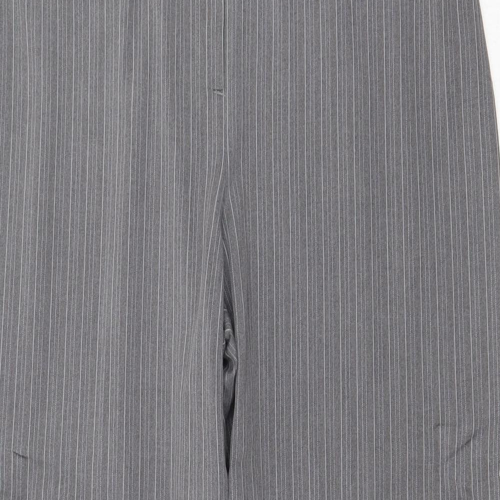 Womens UK Size 18 Agenda Regular Fit Dress Pants Grey Trousers