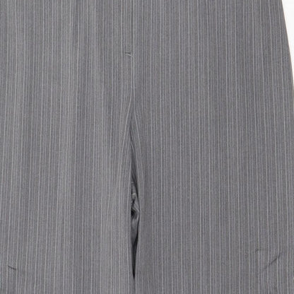 Womens UK Size 18 Agenda Regular Fit Dress Pants Grey Trousers