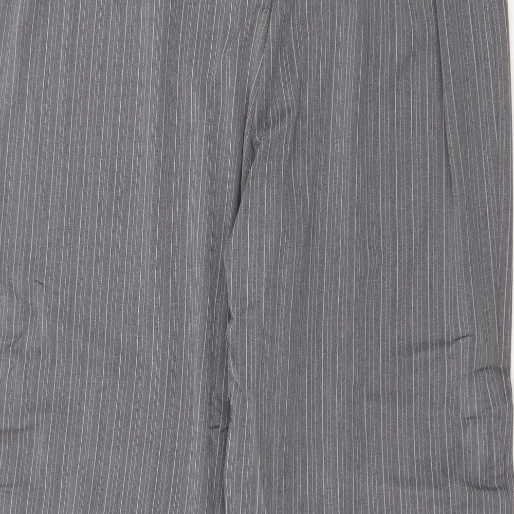 Womens UK Size 18 Agenda Regular Fit Dress Pants Grey Trousers