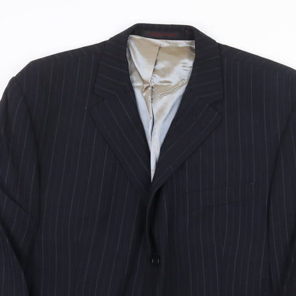Mens UK Size 42 City Survival Regular Black Suit Jacket