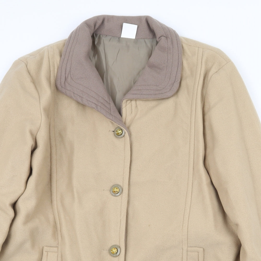 Womens UK Size 16 Gabriella Vicenga Beige Jacket