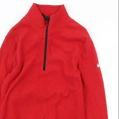 Bishop Womens Red Polyester Pullover Sweatshirt Size S Zip