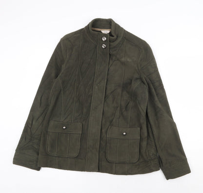 Marks and Spencer Womens Green Jacket Size 12 Zip