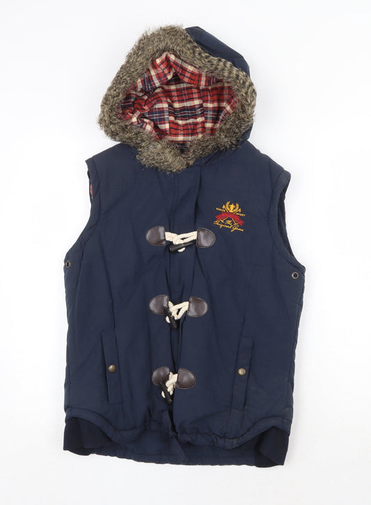 USPA Womens Blue Gilet Jacket Size M Zip