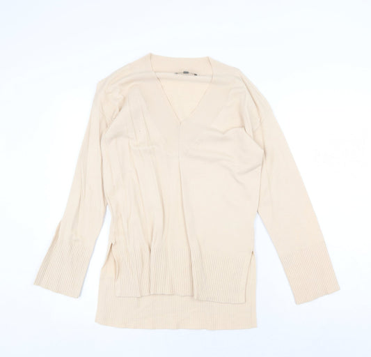 Womens UK Size XS Oasis Beige Pullover Jumper