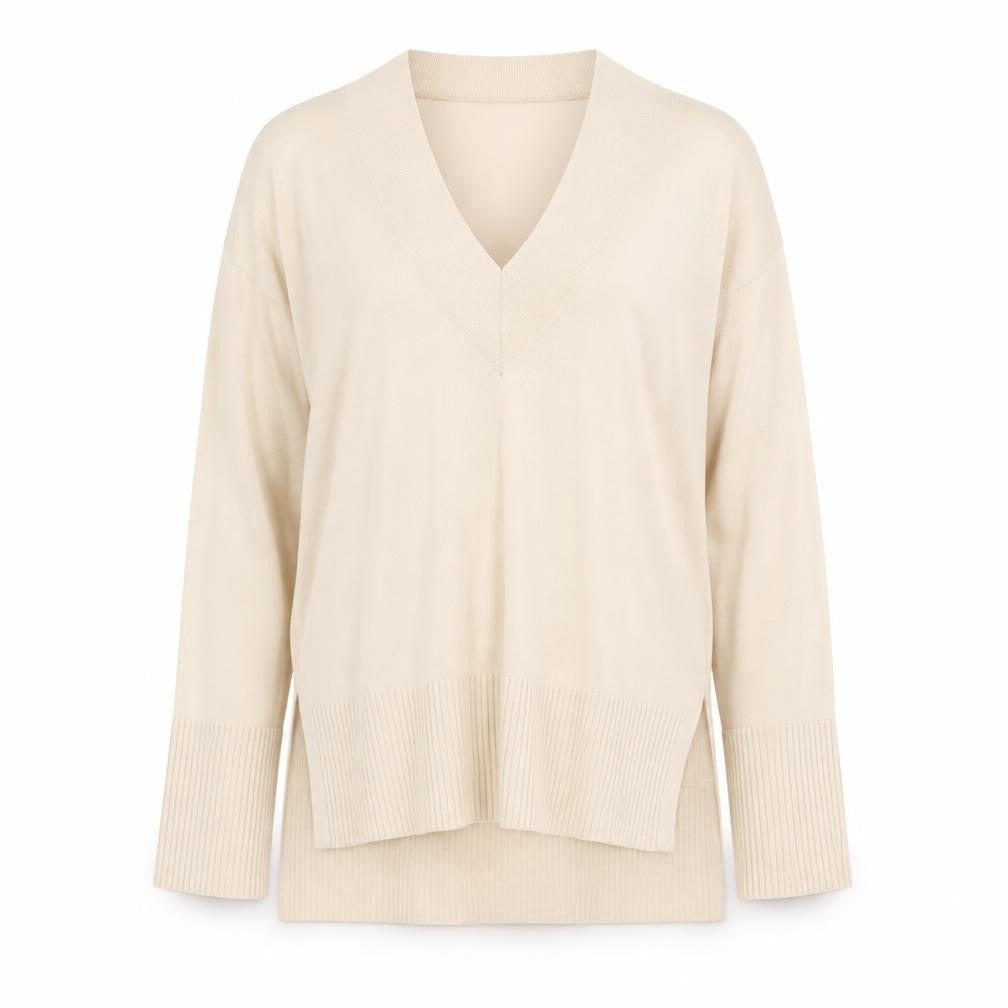 Womens UK Size XS Oasis Beige Pullover Jumper