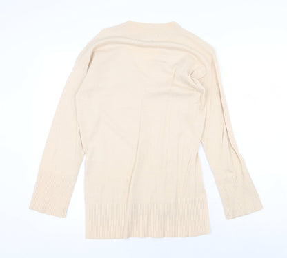 Womens UK Size XS Oasis Beige Pullover Jumper