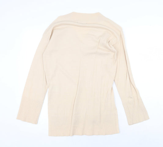 Womens UK Size XS Oasis Beige Pullover Jumper