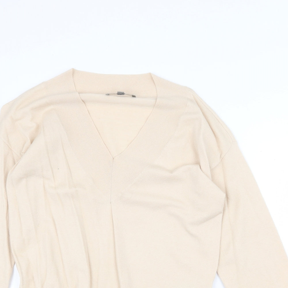 Womens UK Size XS Oasis Beige Pullover Jumper