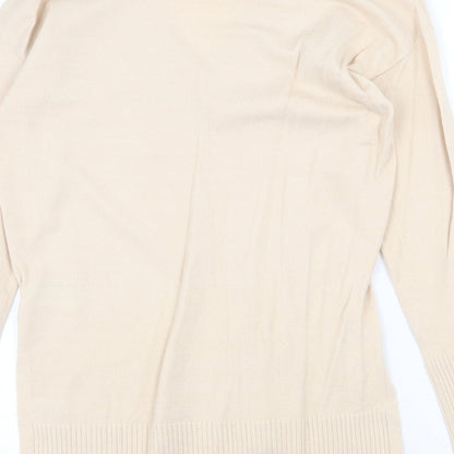 Womens UK Size XS Oasis Beige Pullover Jumper