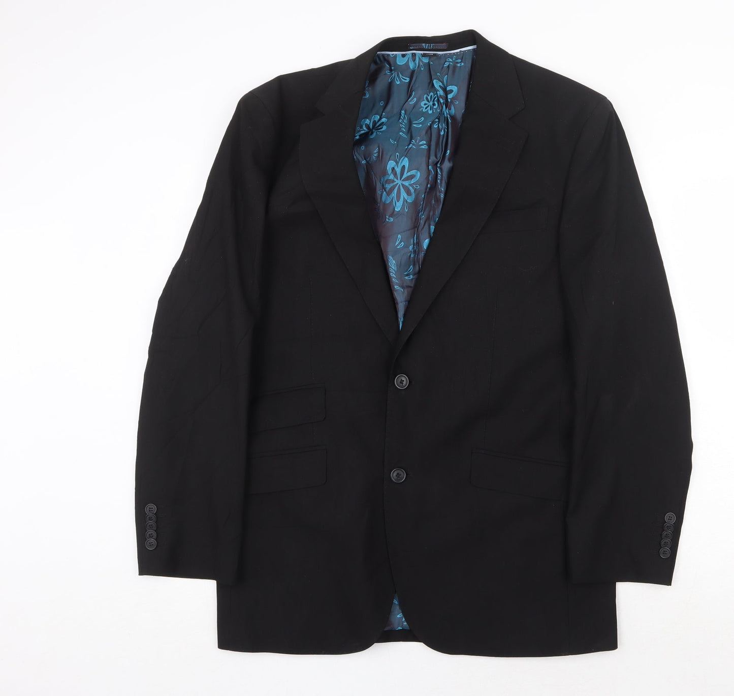 Mens UK Size 40 Jacamo Regular Black Suit Jacket