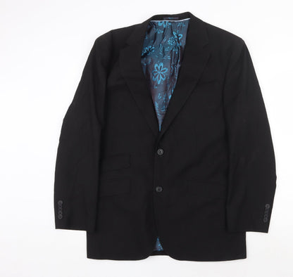 Mens UK Size 40 Jacamo Regular Black Suit Jacket