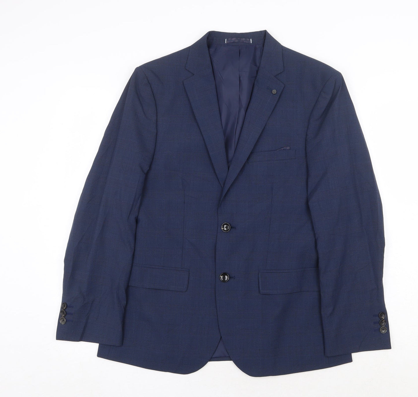 Mens UK Size 38 Marks and Spencer Regular Blue Suit Jacket