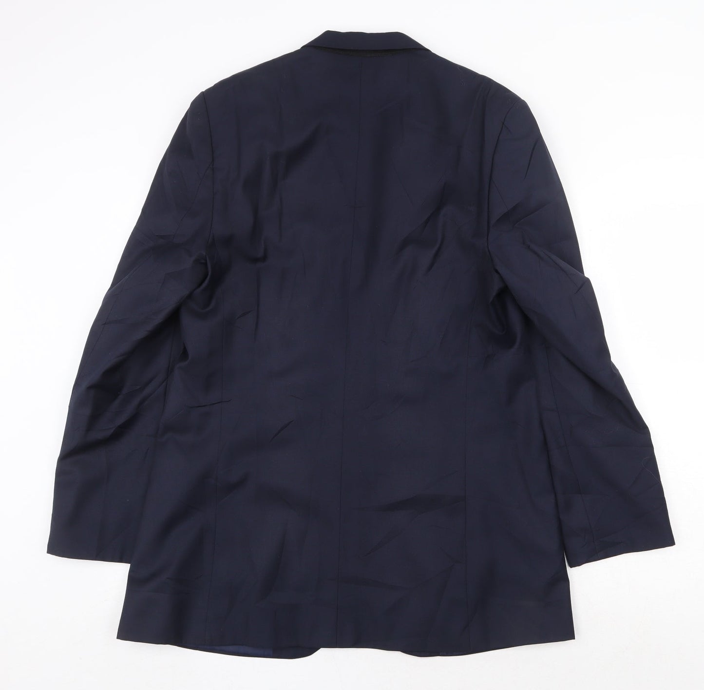 Preworn Mens Blue Wool Jacket Suit Jacket Size 42 Regular