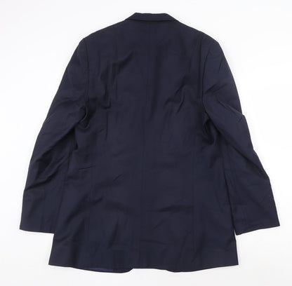 Preworn Mens Blue Wool Jacket Suit Jacket Size 42 Regular
