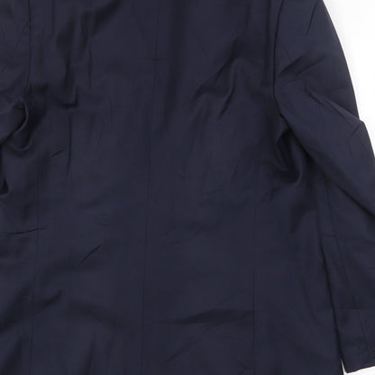 Preworn Mens Blue Wool Jacket Suit Jacket Size 42 Regular