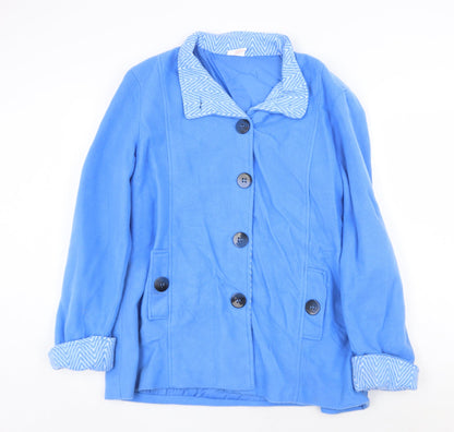 Womens UK Size M Anne de Lancay Blue Pea Coat