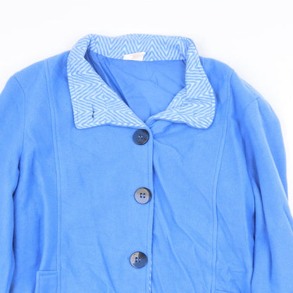 Womens UK Size M Anne de Lancay Blue Pea Coat