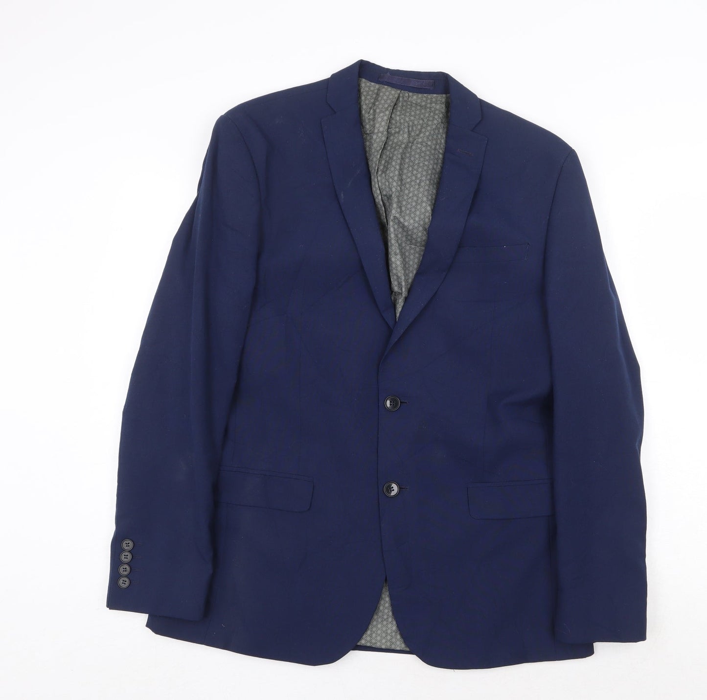 Mens UK Size 40 Limehaus Regular Blue Suit Jacket