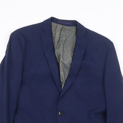 Mens UK Size 40 Limehaus Regular Blue Suit Jacket