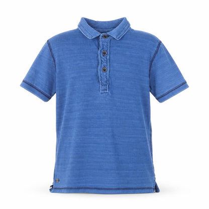 NEXT Boys Blue Cotton Basic Polo Size 9 Years Collared Button