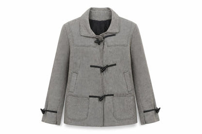 West Street Haku Womens Beige Striped Jacket Size M Toggle