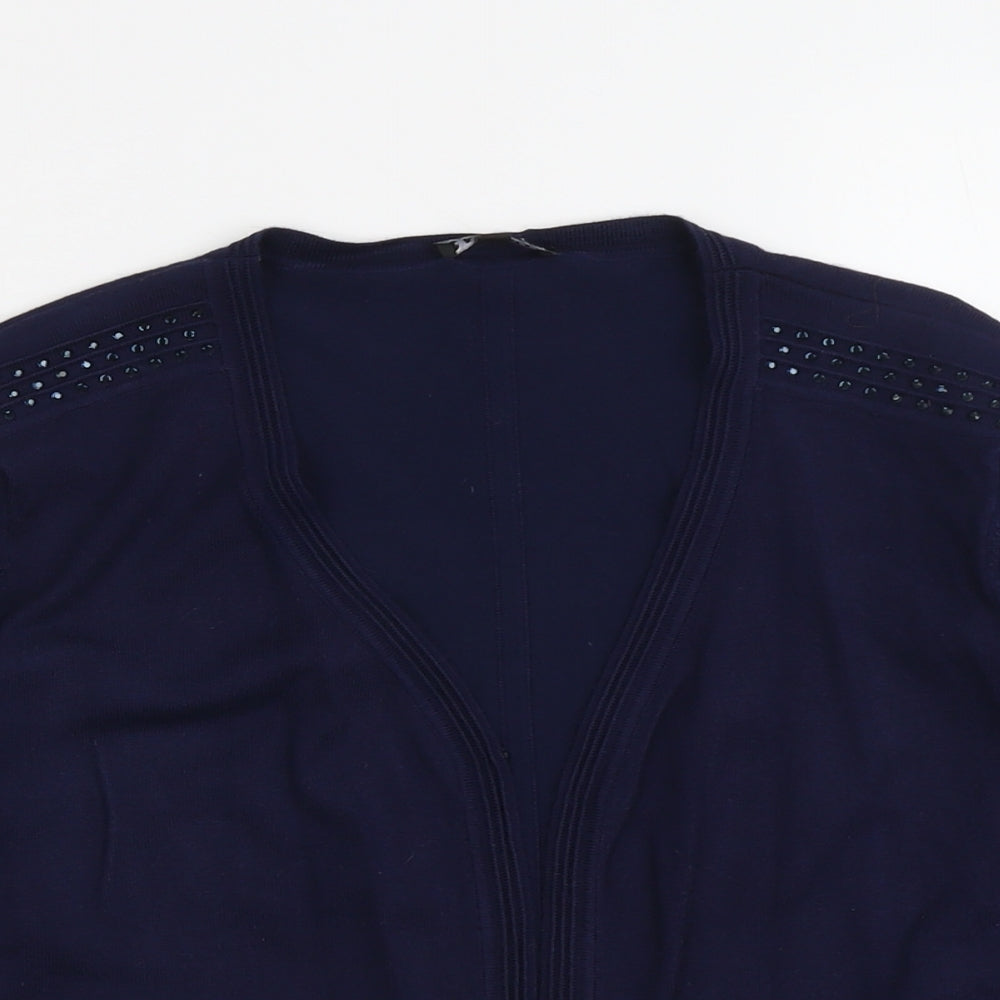 Womens UK Size M Casamia Blue Cardigan Jumper