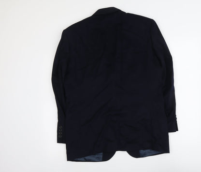 Marks and Spencer Mens Blue Wool Jacket Suit Jacket Size M Regular
