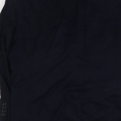 Marks and Spencer Mens Blue Wool Jacket Suit Jacket Size M Regular