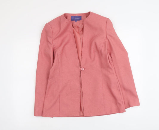 Autonomy Womens Pink Jacket Blazer Size 10 Button