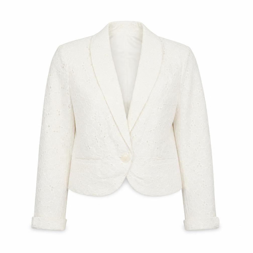 Womens UK Size 4 H&M Regular Ivory Blazer