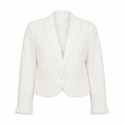 Womens UK Size 4 H&M Regular Ivory Blazer