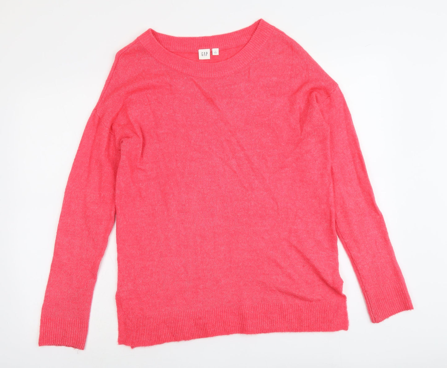 Gap Womens Pink Round Neck Acrylic Pullover Jumper Size S