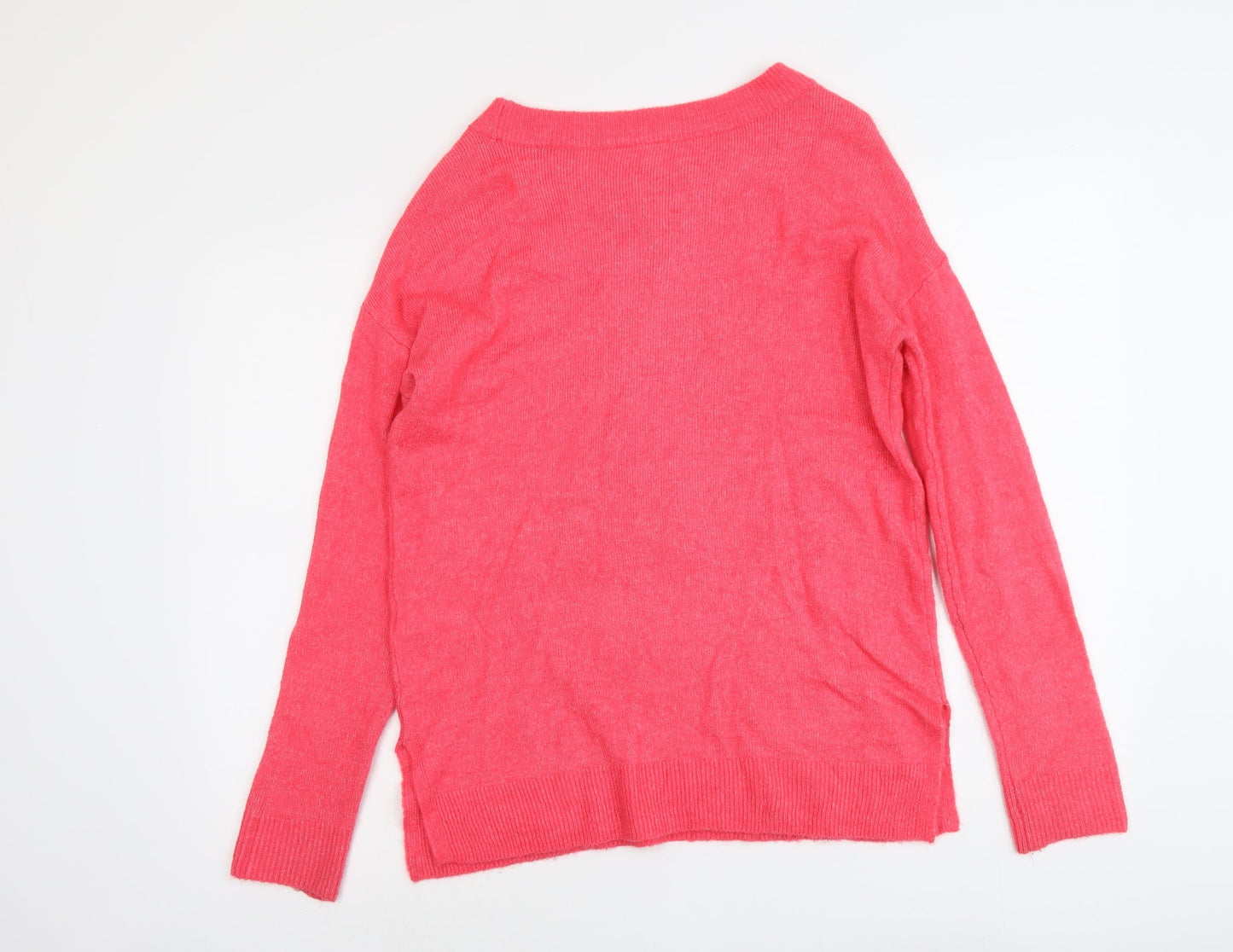 Gap Womens Pink Round Neck Acrylic Pullover Jumper Size S