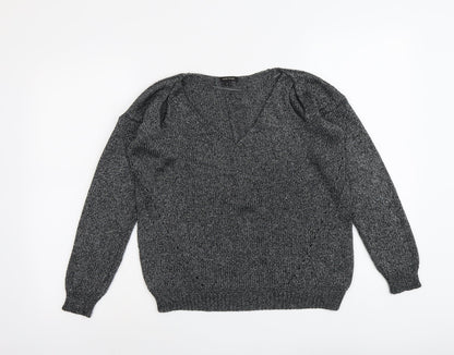 Womens UK Size 8 River Island Silver Pullover Jumper