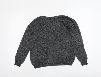 Womens UK Size 8 River Island Silver Pullover Jumper