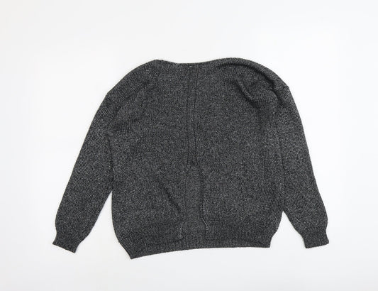 Womens UK Size 8 River Island Silver Pullover Jumper
