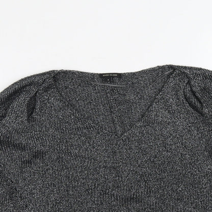 Womens UK Size 8 River Island Silver Pullover Jumper