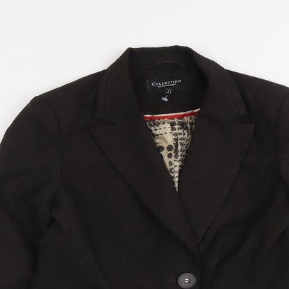 Debenhams Womens Brown Polyester Jacket Blazer Size 14