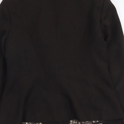 Debenhams Womens Brown Polyester Jacket Blazer Size 14